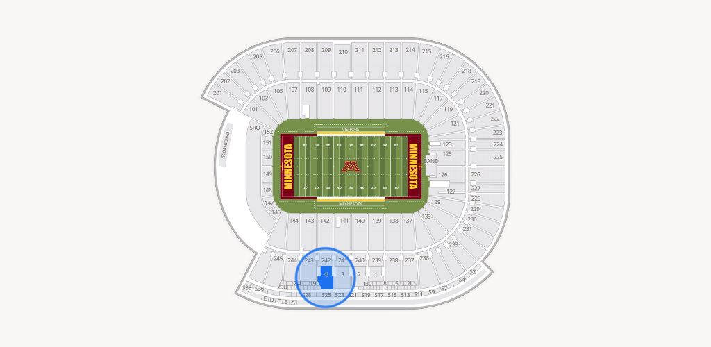 Huntington Bank Stadium Seating Chart
