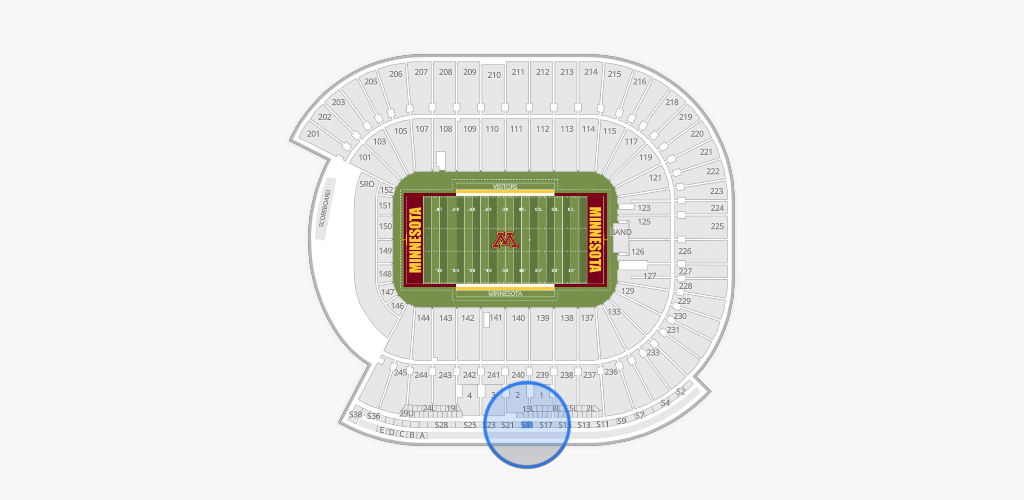 Huntington Bank Stadium Seating Chart