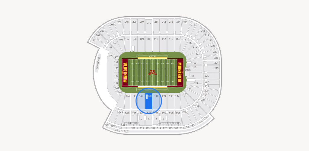 Huntington Bank Stadium Seating Chart