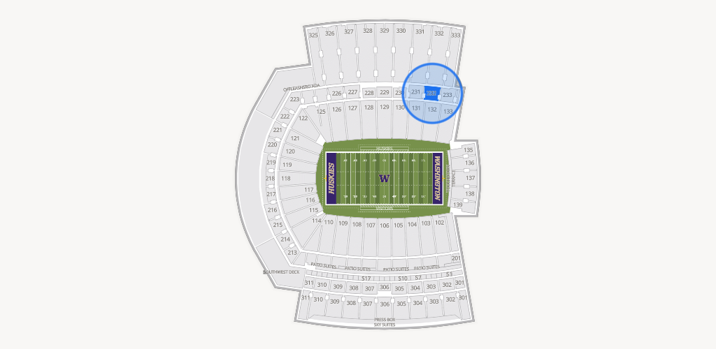 Husky Stadium Seating Chart