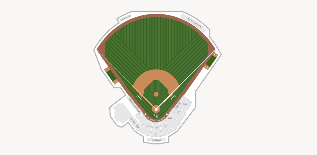 J.I. Clements Stadium Seating Chart