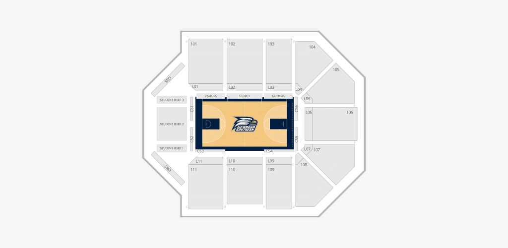 Jack and Ruth Ann Hill Convocation Center Seating Chart