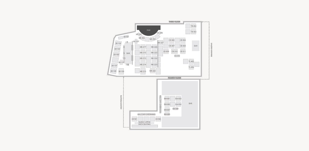 Jimmys Jazz and Blues Club Seating Chart