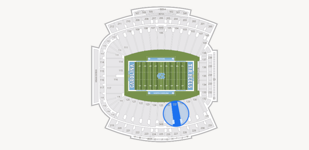 Kenan Memorial Stadium Seating Chart