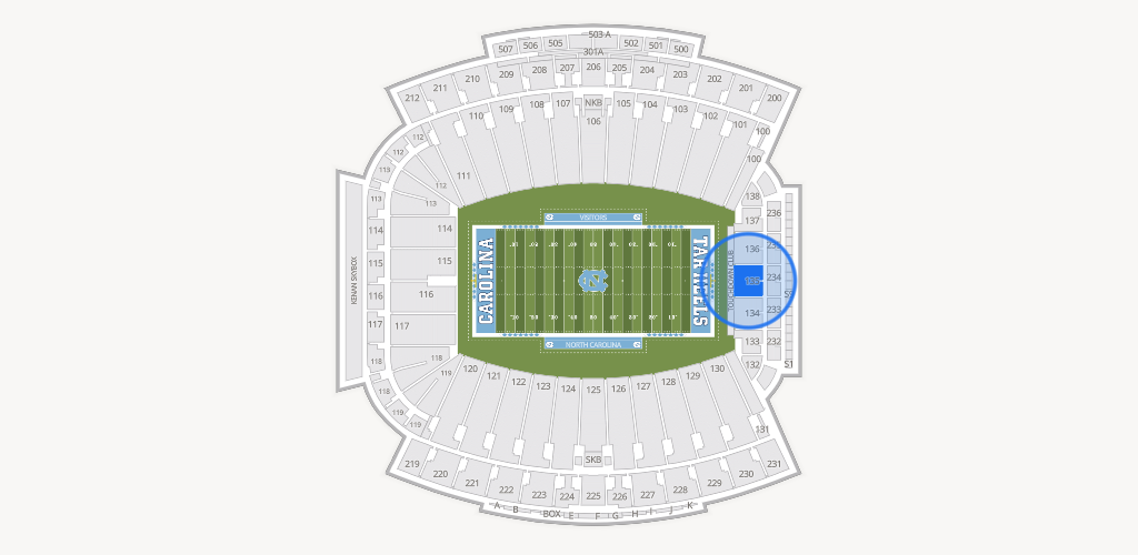 Kenan Memorial Stadium Seating Chart