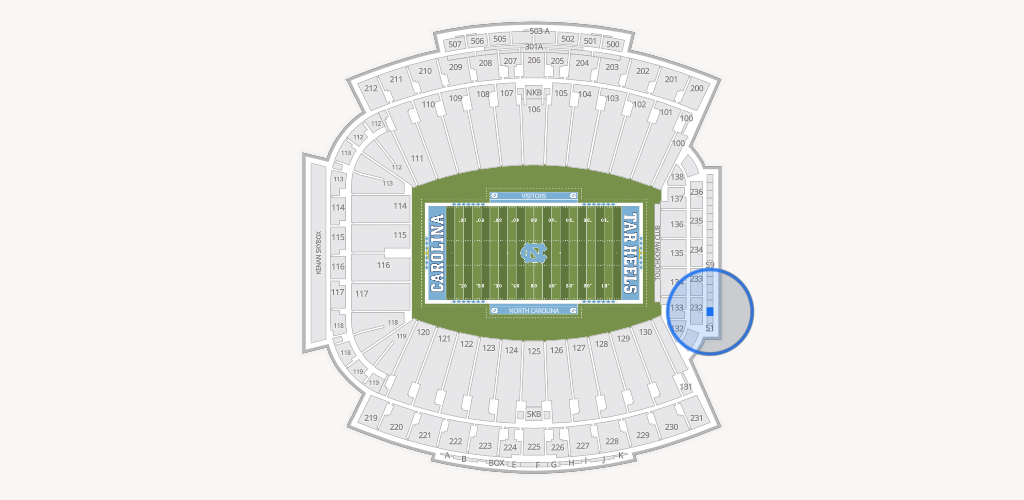 Kenan Memorial Stadium Seating Chart