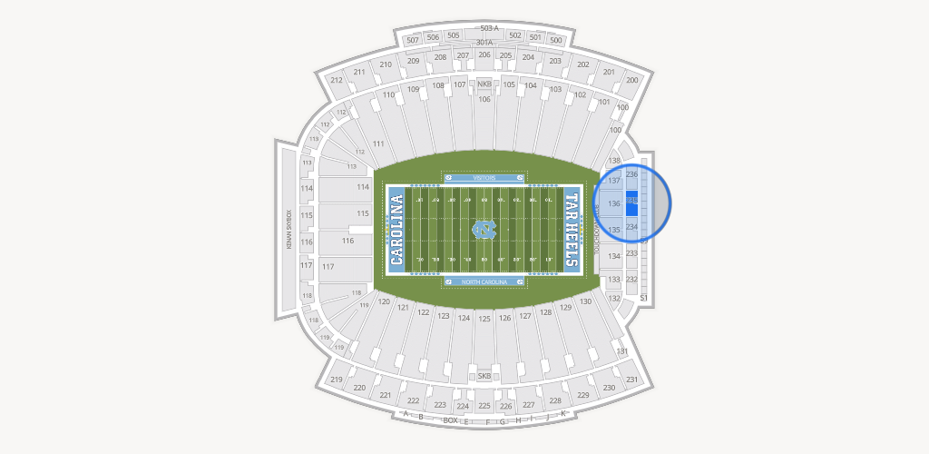 Kenan Memorial Stadium Seating Chart