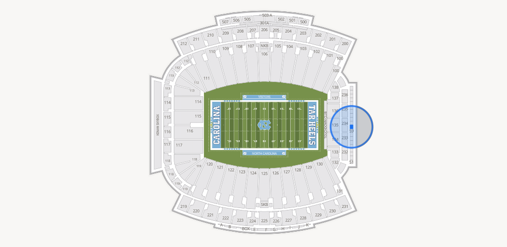 Kenan Memorial Stadium Seating Chart