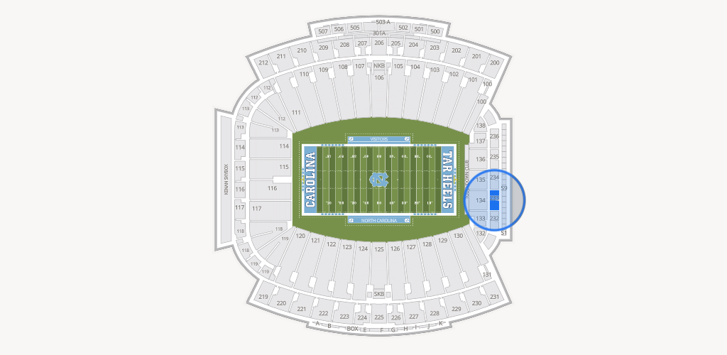 Kenan Memorial Stadium Seating Chart