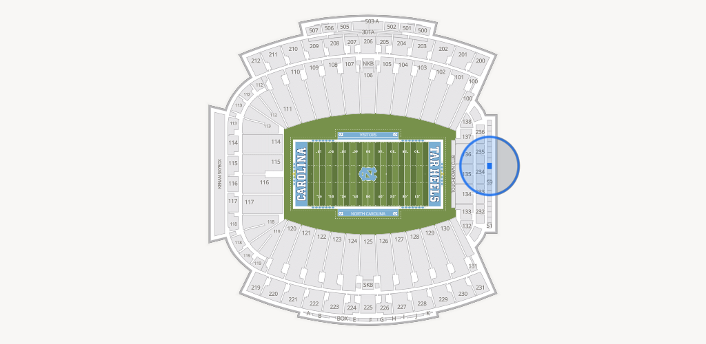 Kenan Memorial Stadium Seating Chart