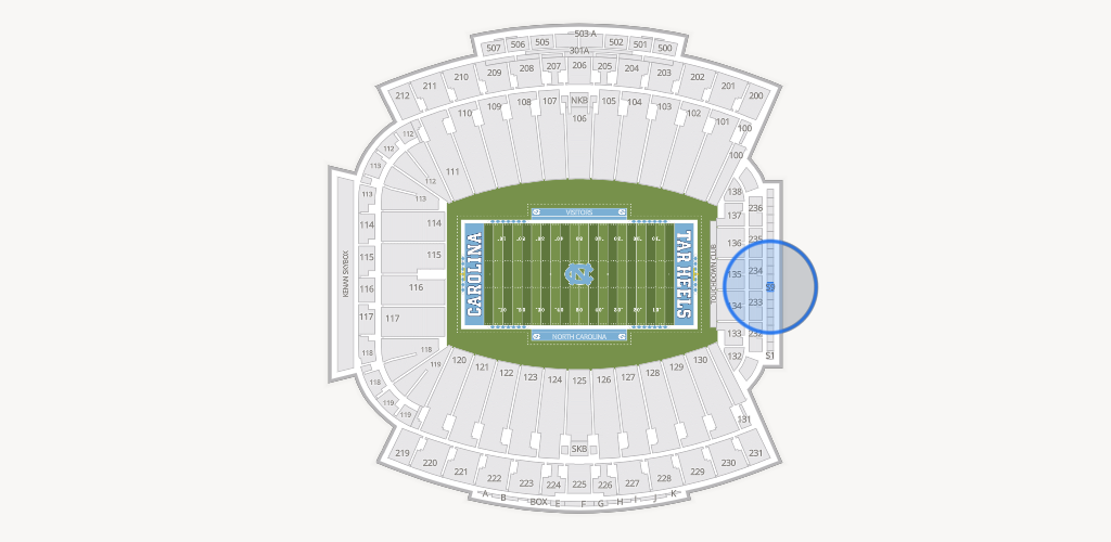 Kenan Memorial Stadium Seating Chart