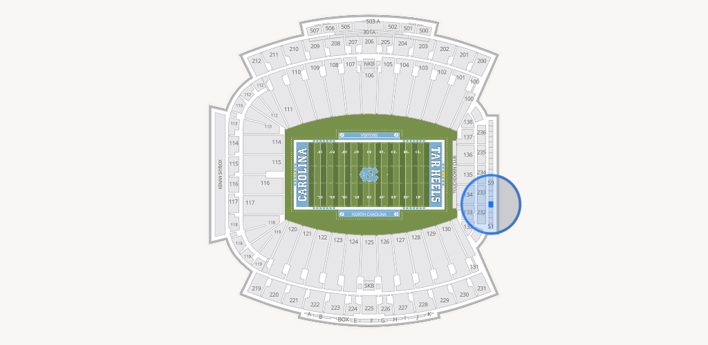 Kenan Memorial Stadium Seating Chart