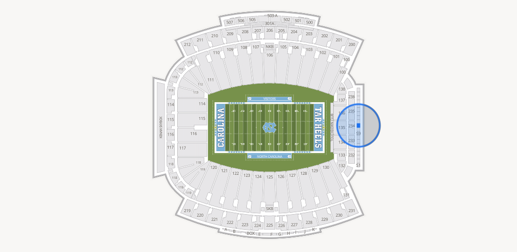 Kenan Memorial Stadium Seating Chart