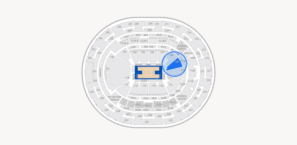 Kia Center Seating Chart