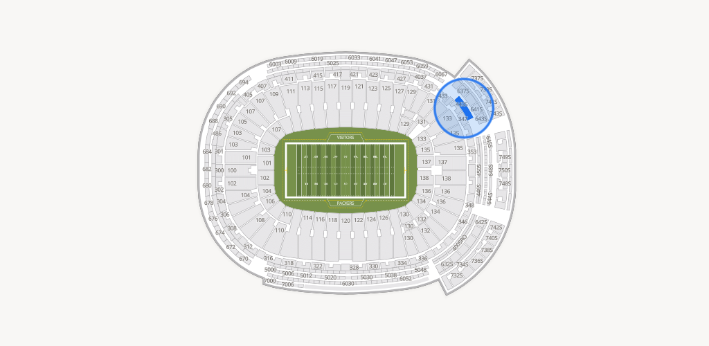 Lambeau Field Seating Chart