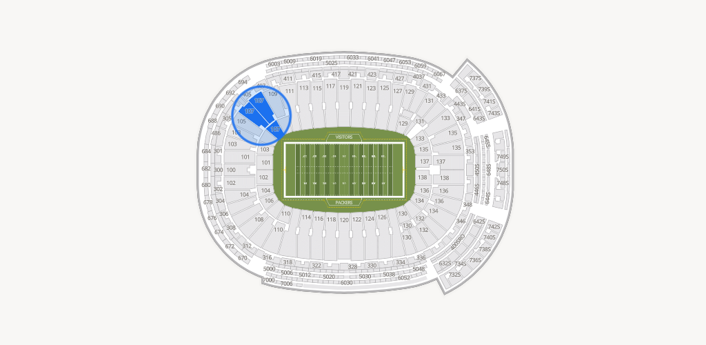 Lambeau Field Seating Chart