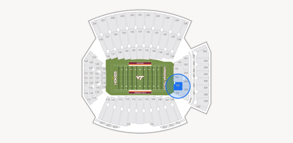 Lane Stadium Seating Chart