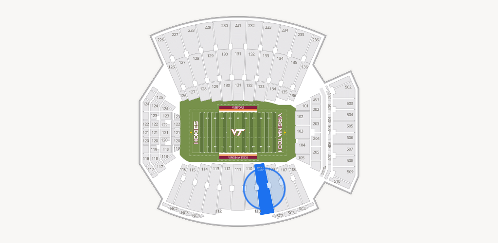 Lane Stadium Seating Chart