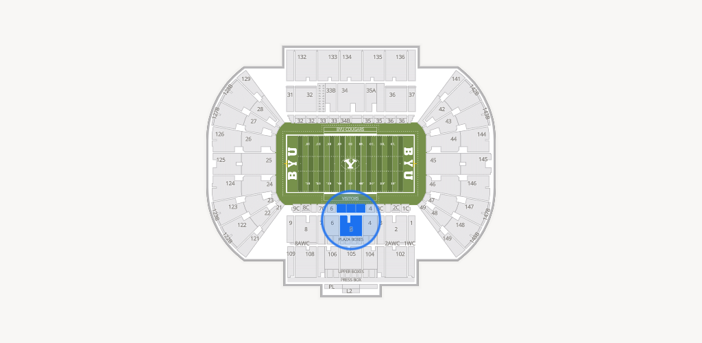 LaVell Edwards Stadium Seating Chart
