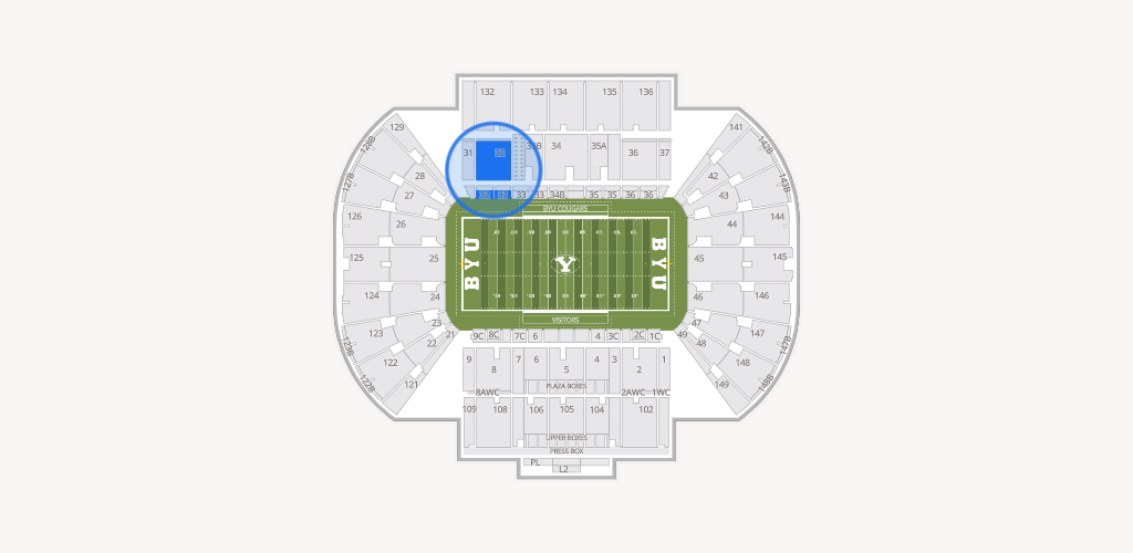 LaVell Edwards Stadium Seating Chart