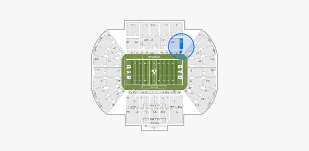 LaVell Edwards Stadium Seating Chart