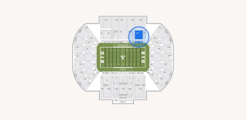 LaVell Edwards Stadium Seating Chart