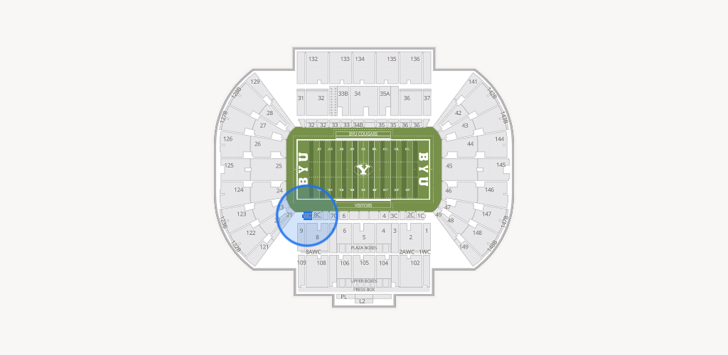 LaVell Edwards Stadium Seating Chart