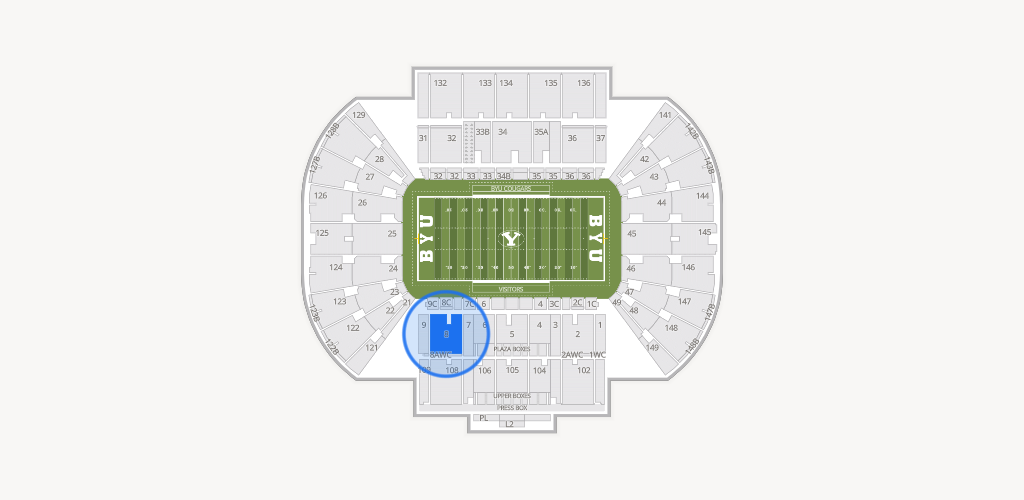 LaVell Edwards Stadium Seating Chart
