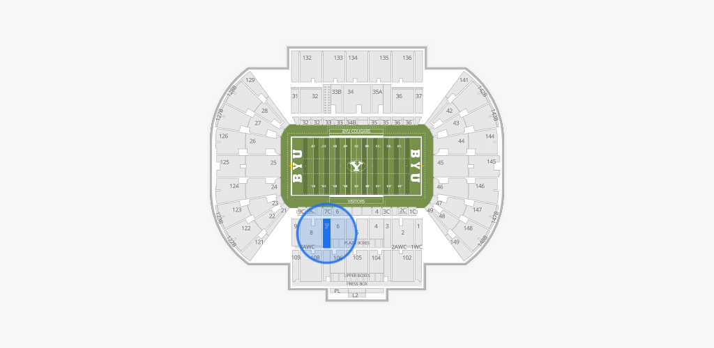 LaVell Edwards Stadium Seating Chart