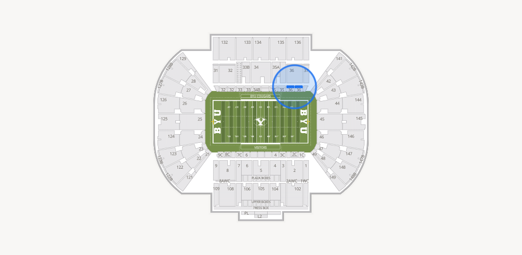 LaVell Edwards Stadium Seating Chart