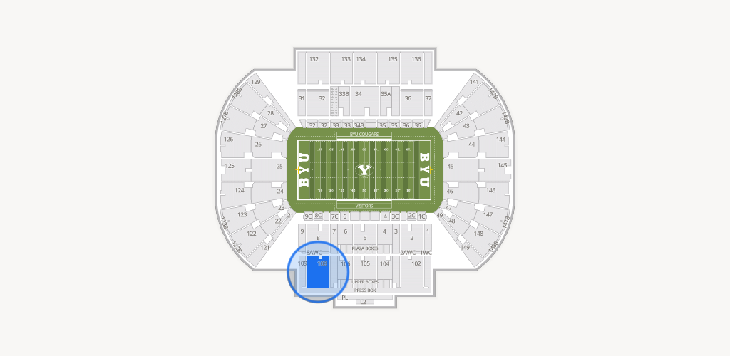 LaVell Edwards Stadium Seating Chart