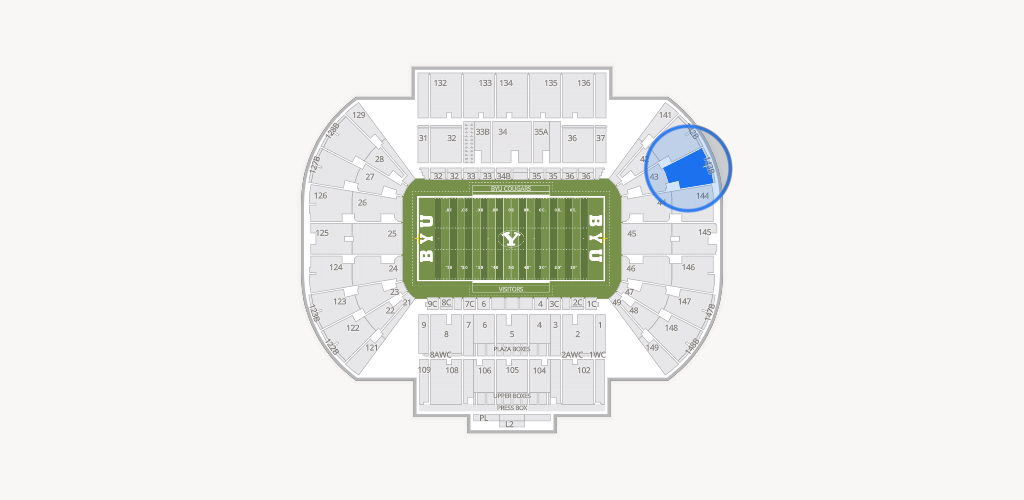 LaVell Edwards Stadium Seating Chart