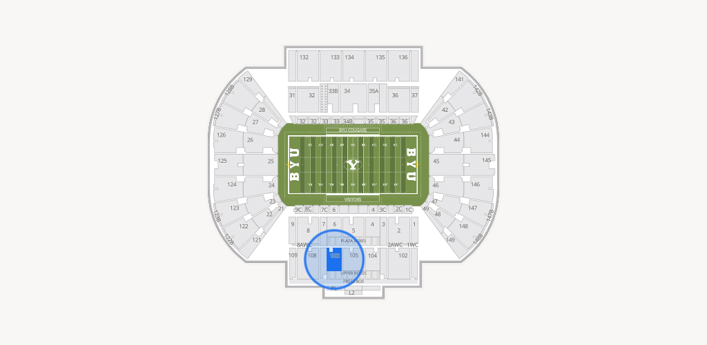 LaVell Edwards Stadium Seating Chart