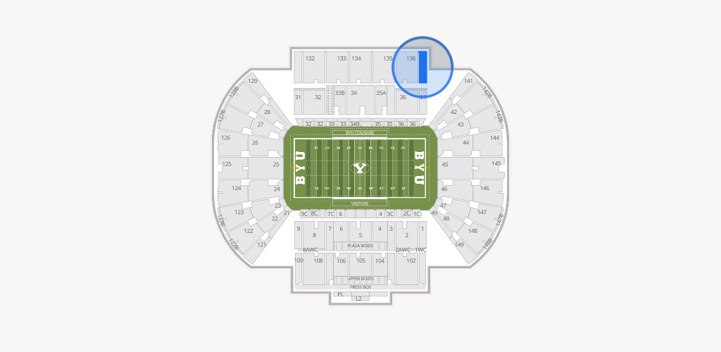 LaVell Edwards Stadium Seating Chart