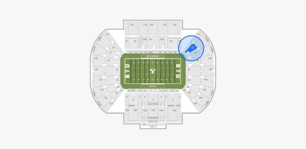 LaVell Edwards Stadium Seating Chart
