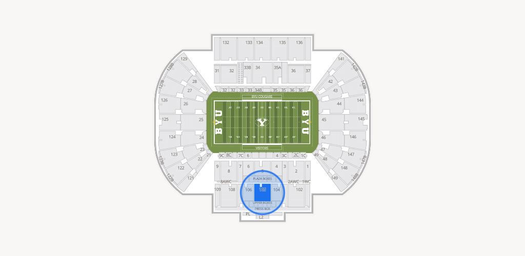 LaVell Edwards Stadium Seating Chart