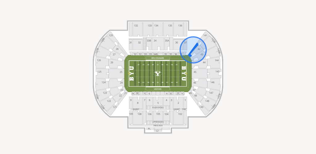 LaVell Edwards Stadium Seating Chart