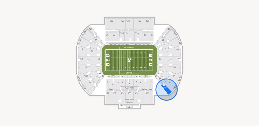 LaVell Edwards Stadium Seating Chart