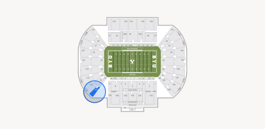 LaVell Edwards Stadium Seating Chart
