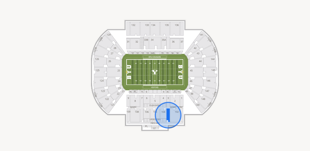 LaVell Edwards Stadium Seating Chart