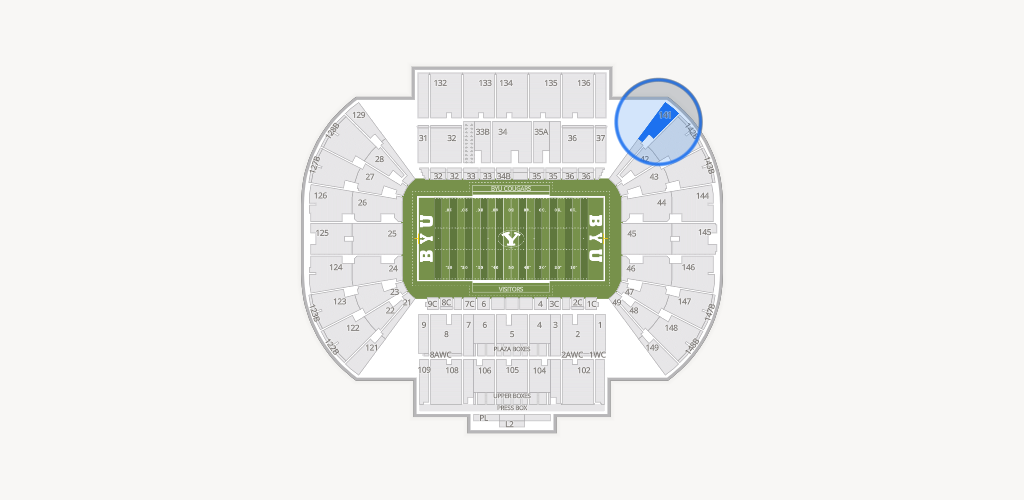 LaVell Edwards Stadium Seating Chart