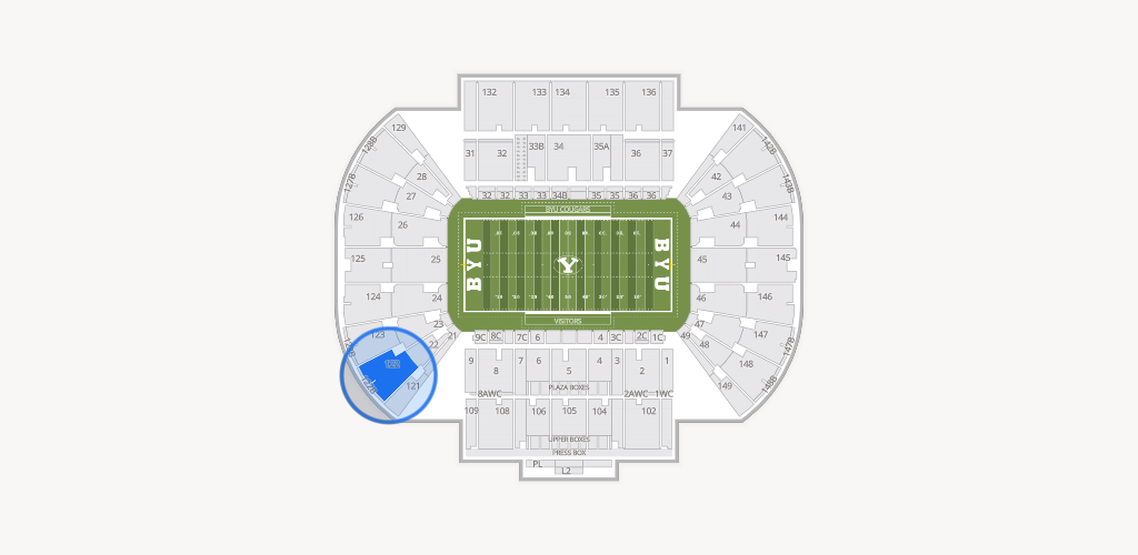 LaVell Edwards Stadium Seating Chart