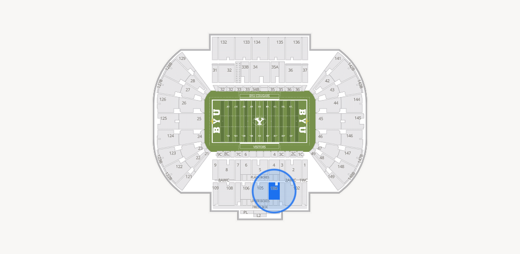 LaVell Edwards Stadium Seating Chart