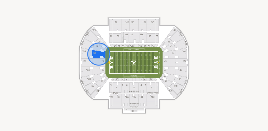 LaVell Edwards Stadium Seating Chart