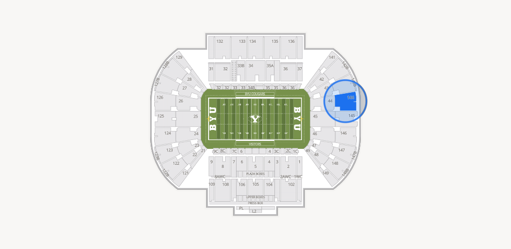 LaVell Edwards Stadium Seating Chart