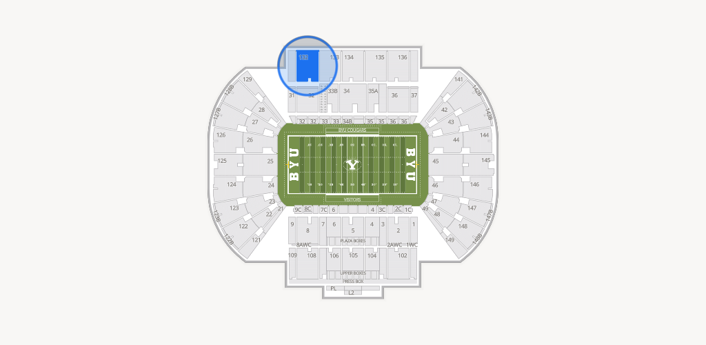LaVell Edwards Stadium Seating Chart
