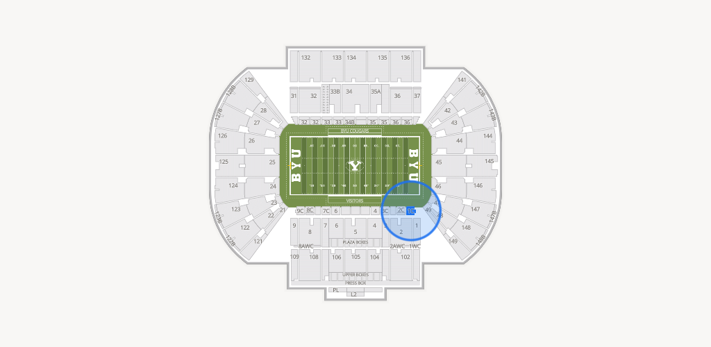 LaVell Edwards Stadium Seating Chart