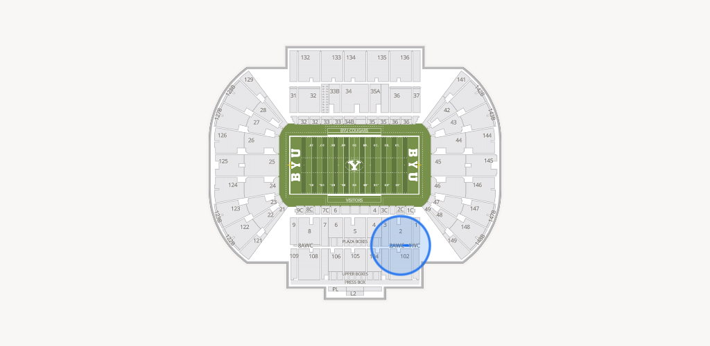 LaVell Edwards Stadium Seating Chart