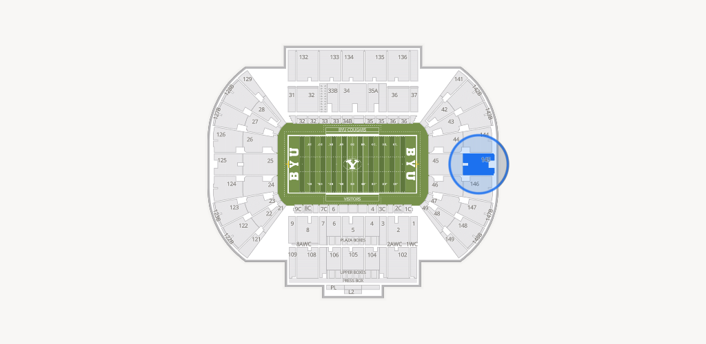 LaVell Edwards Stadium Seating Chart