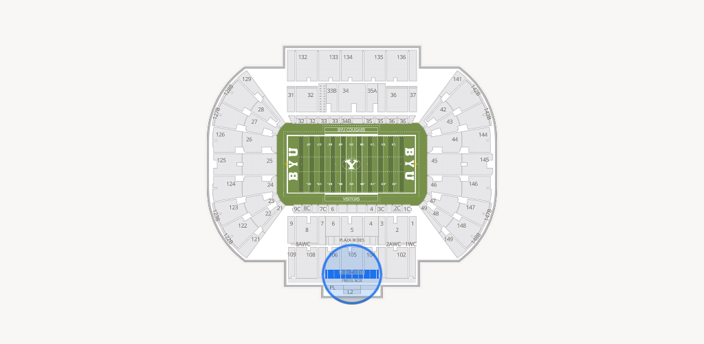 LaVell Edwards Stadium Seating Chart